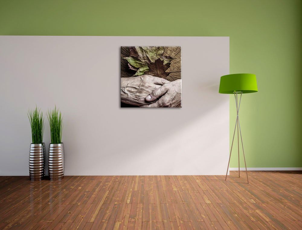 Bis ans Ende Zusammen, Format: 70x70 auf Leinwand, XXL riesige Bilder fertig gerahmt mit Keilrahmen,