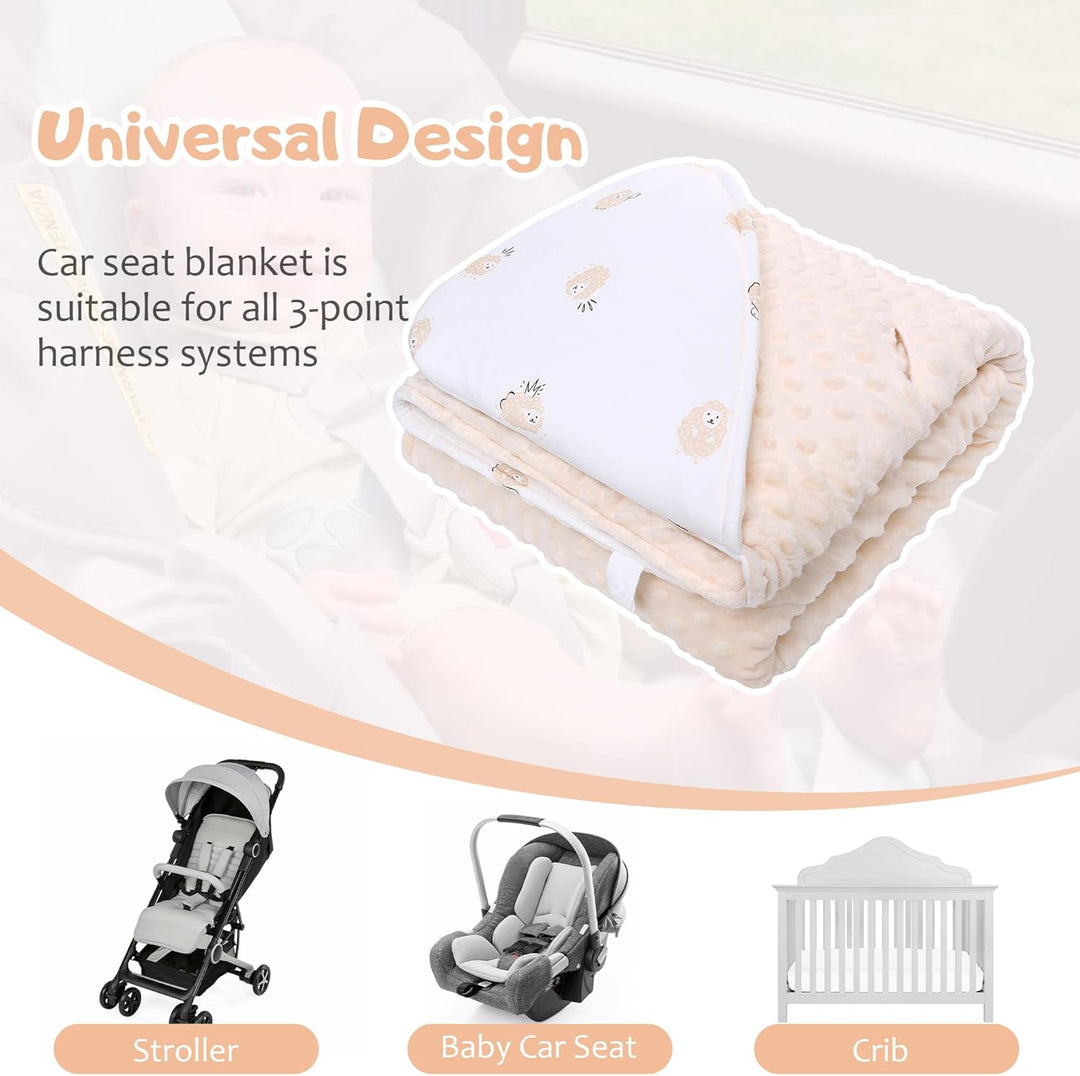 amo nenes Baby Einschlagdecke 100% Baumwolle, Universal Einschlagdecke Babyschale 90 x 90cm, Herbst-