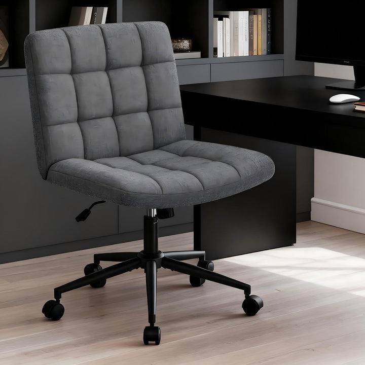 Hellove Bürostuhl Schreibtischstuhl mit breiter Sitzfläche, Ergonomischer Schneidersitz Stuhl ohne A