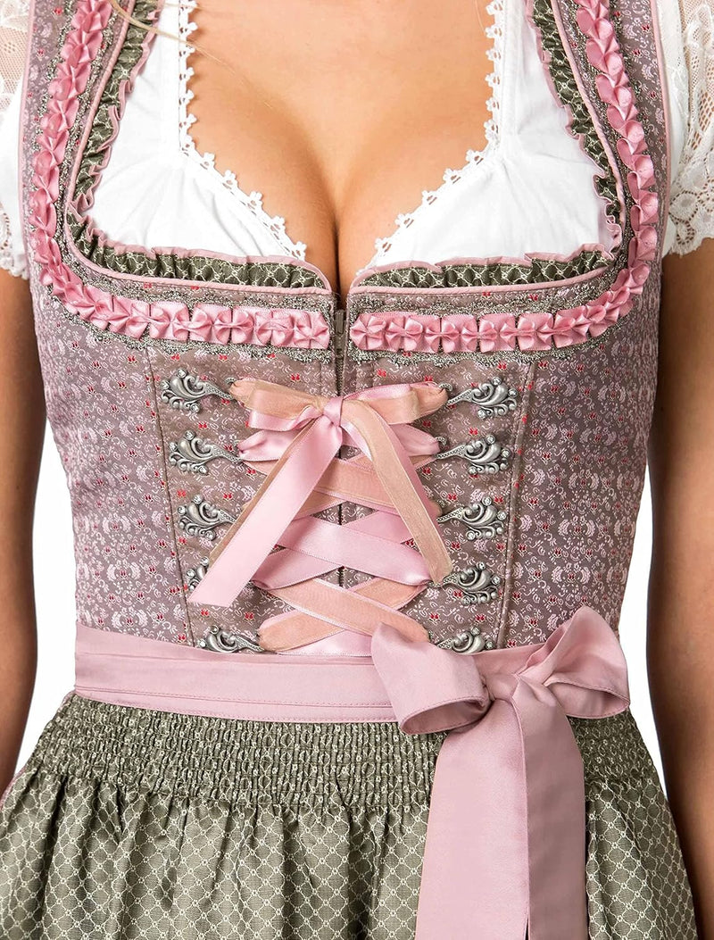 Stockerpoint Damen Dirndl Julia, rose-grün