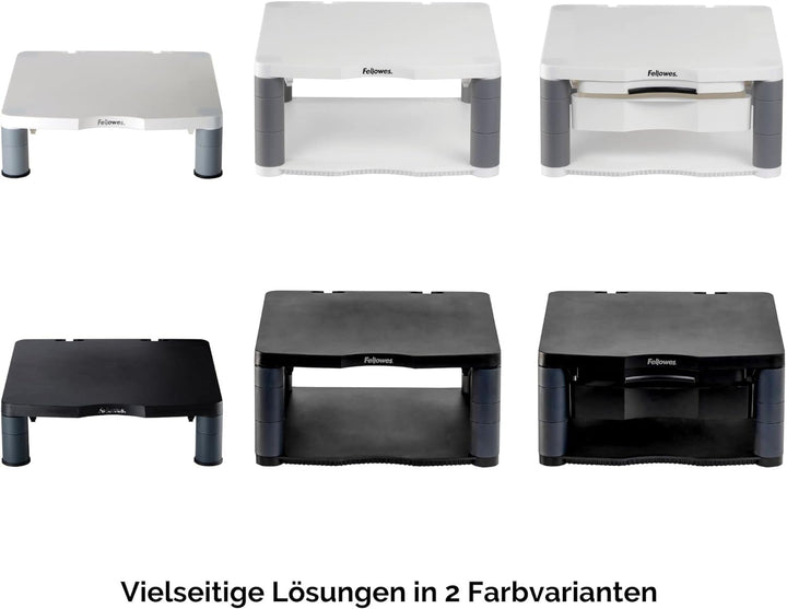 Fellowes Monitorständer Premium Plus, höhenverstellbar in 5 Stufen, ergonomisch, sehr stabil für Mon