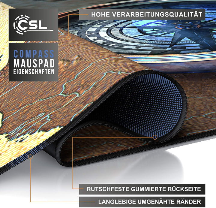 TITANWOLF - XXL Mauspad Gaming 900x400 mm - XXL Mousepad gross Motiv - Tischunterlage Large Size - v