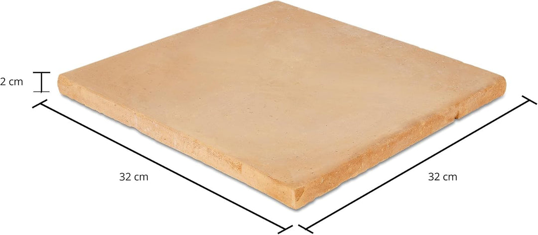 UNOLD Biscotto Pizzastein Eckig - 32 x 32 cm, Made in Italy | Für Pizzaofen Luigi, Don Luigi, Alfred