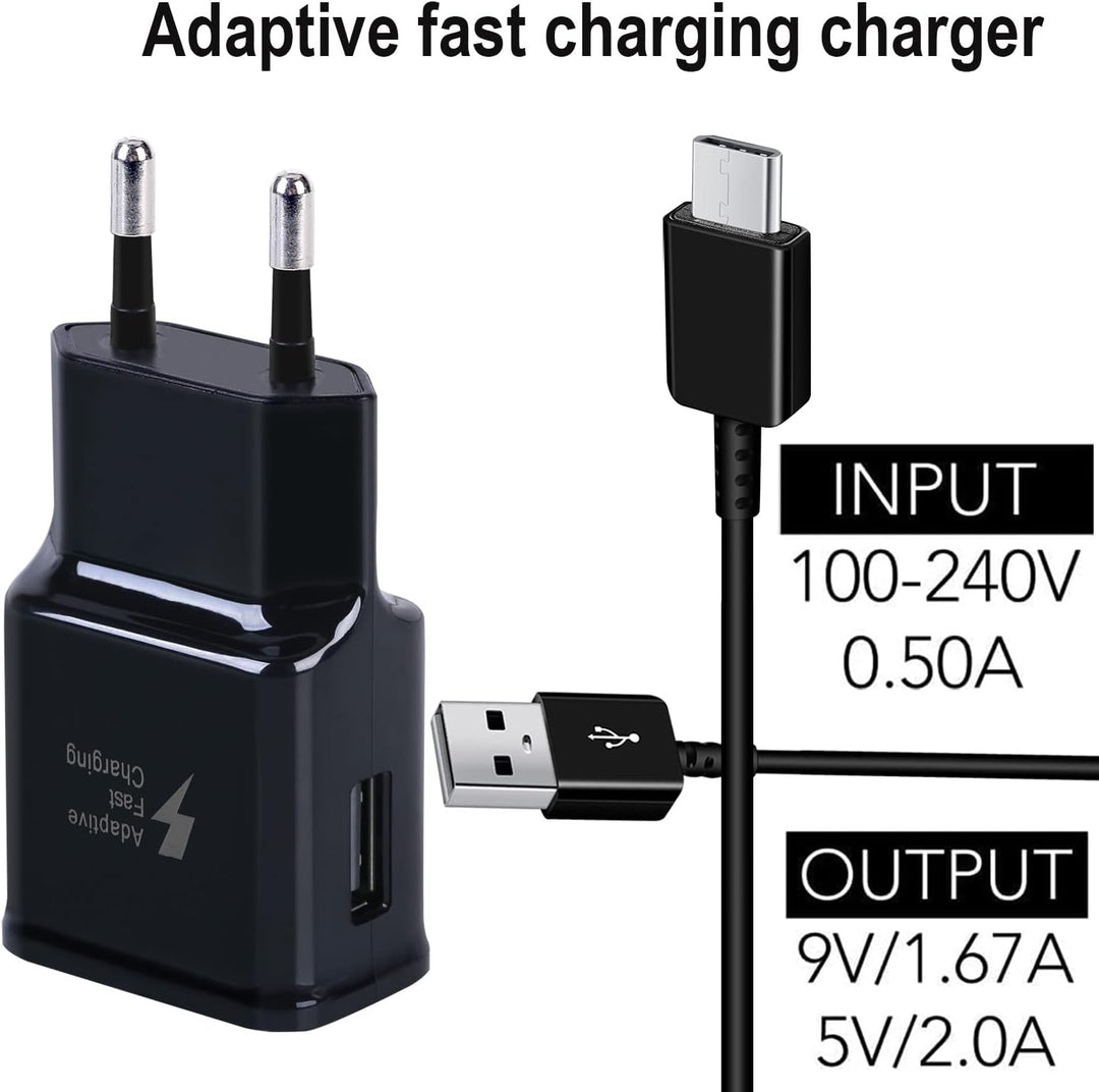 (2er Pack) USB Ladegerät mit 1,5m Ladekabel USB C Für Samsung Galaxy A16 A15 A14 A13 A05s A04s A55 A