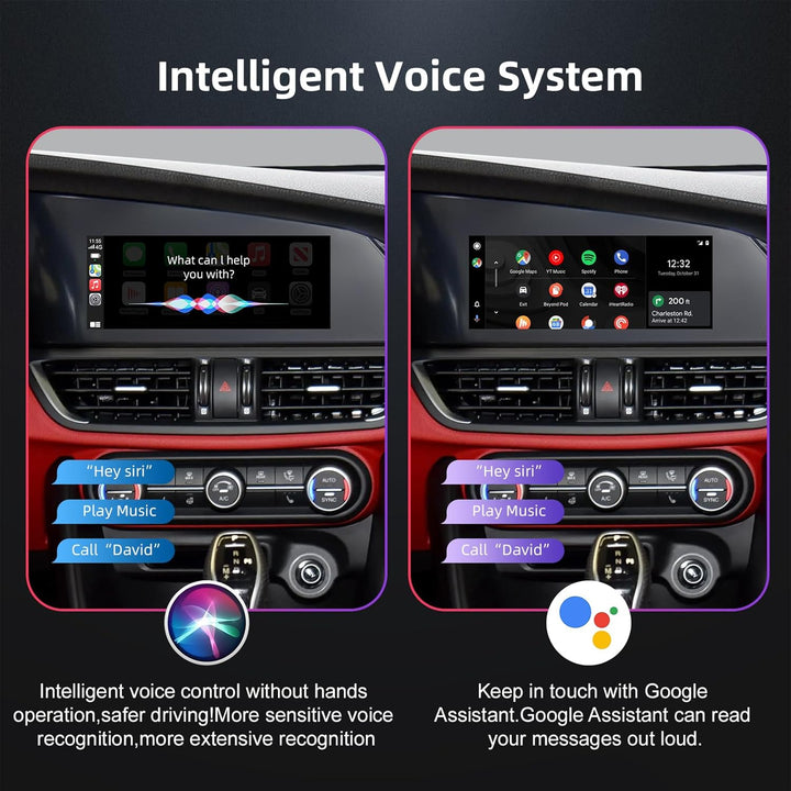 EZoneTronics Wireless CarPlay & Android Auto Retrofit Kit Decoder für Alfa Romeo Giulia Stelvio 2017