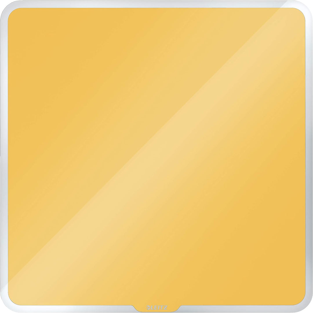 Leitz magnetisches Whiteboard aus Glas, 450 x 450, Warmes Gelb, Cosy-Serie, 70430019 450 x 450mm War