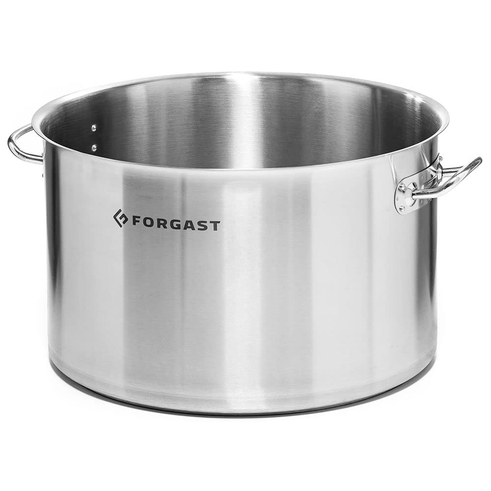 Forgast Edelstahl Kochtopf | 2L Liter | ⌀16cm | Topf | Induktion, Gasherd, Elektro | Spülmaschinenge