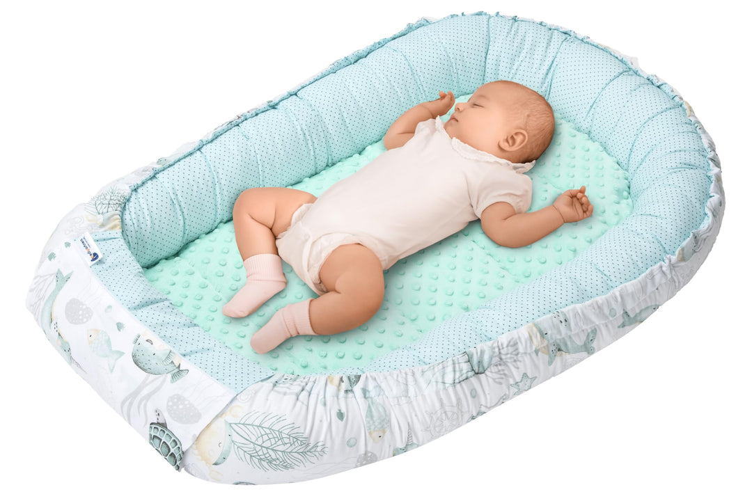 Medi Partners Babynest Kuschelnest Babynestchen 100% Baumwolle Nestchen Reisebett für Babys Säugling