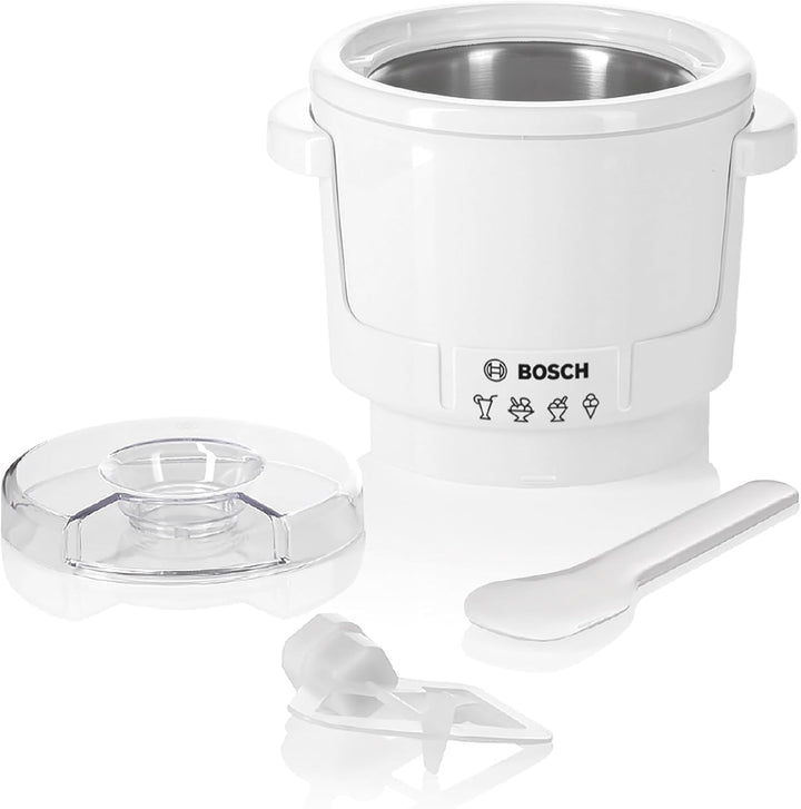 Bosch Eisbereiter MUZ5EB2, 550ml, selbstgemachtes Eis, Sorbet und Frozen Yoghurt, weiss, passend für