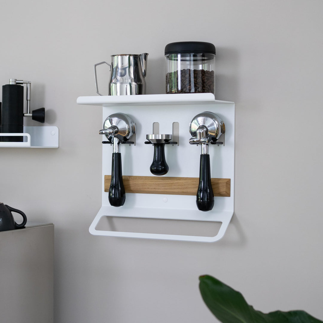 FLATE® Barista Board für Siebträger, Tamper und Barista Zubehör (Weiss), Weiß