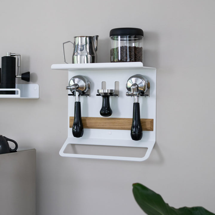 FLATE® Barista Board für Siebträger, Tamper und Barista Zubehör (Weiss), Weiß