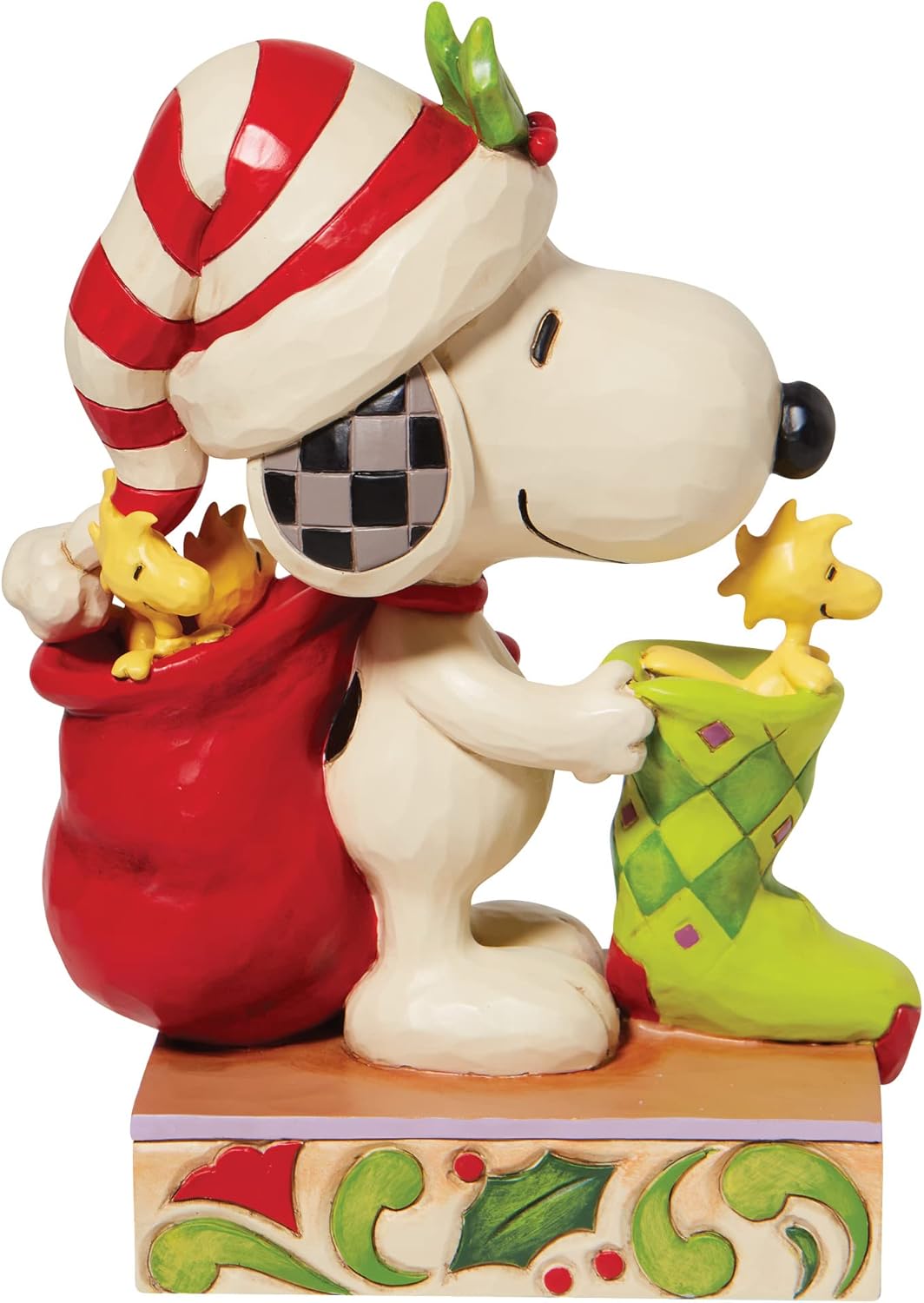 Enesco Peanuts von Jim Shore Snoopy mit Woodstocks und Einer Strumpffigur, 17,8 cm, Mehrfarbig 7 Inc