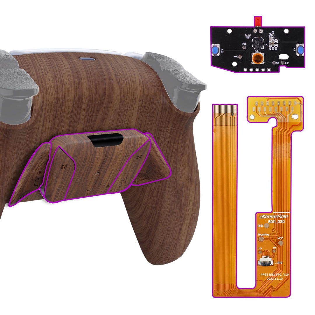 eXtremeRate Programmierbar RISE4 Remap Kit für ps5 Controller BDM-030/040,Remap Board&Rückplate Gehä