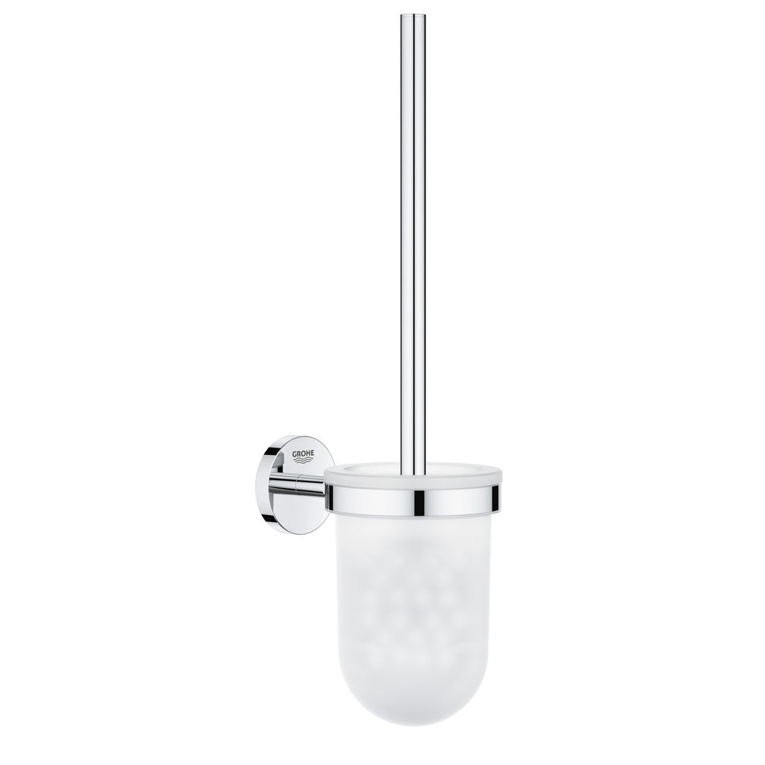 GROHE Bau Cosmopolitan - Toilettenbürstengarnitur (Material: Glas / Metall) chrom, 40463001 Single,