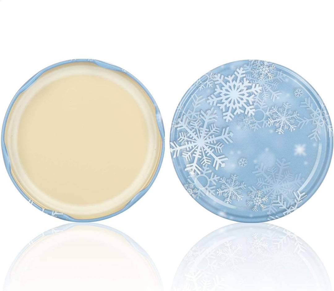 com-four® 6X Einmachgläser Winter Edition to Ø 82 mm - 330 ml mit Schraub-Deckel im winterlichen Des