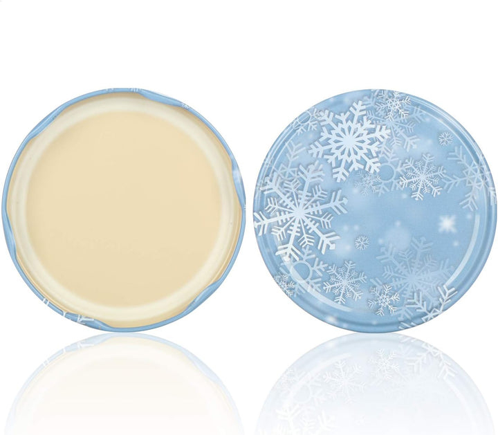 com-four® 6X Einmachgläser Winter Edition to Ø 82 mm - 330 ml mit Schraub-Deckel im winterlichen Des