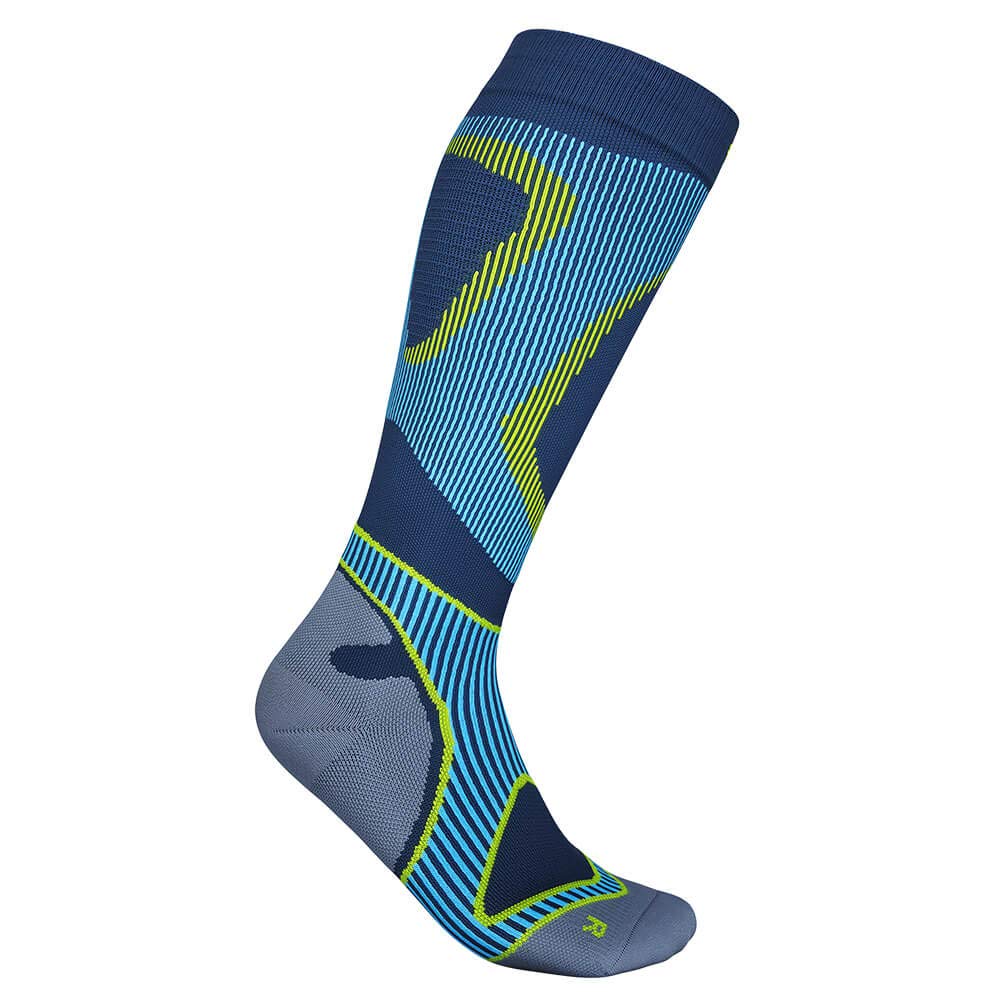 BAUERFEIND Laufsocken Run Performance Compression Socks, 1 Paar Sportsocken 38-40 / S Blau, 38-40 /