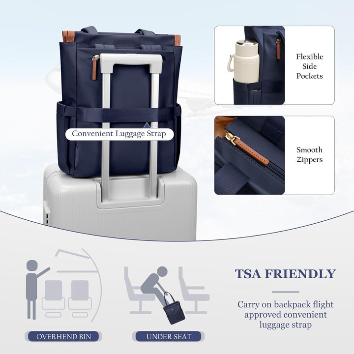 GOLF SUPAGS Convertible Laptop-Rucksack für Frauen Casual Daypack Notebook Tote Bag für Arbeit Hochs