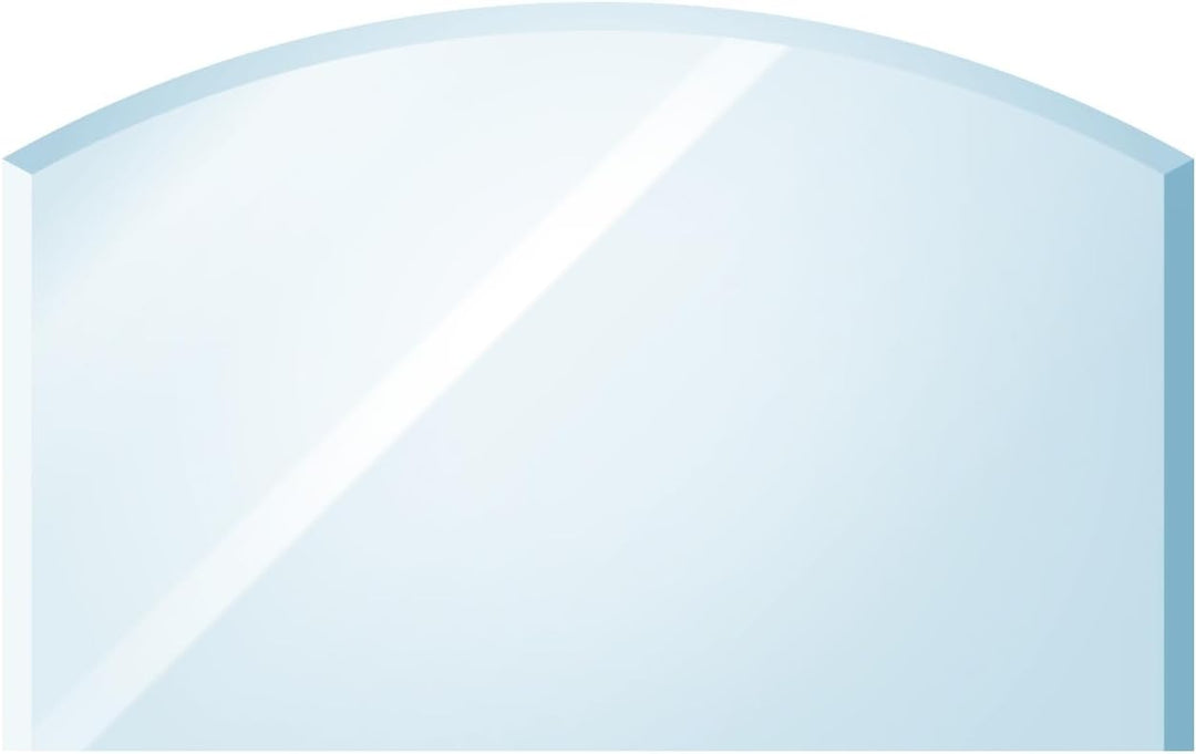 raik B40021 Raik Kamin Glasplatte Zunge flach 3 inkl. Facette 1000 x 640 mm, 1000 x 640 mm