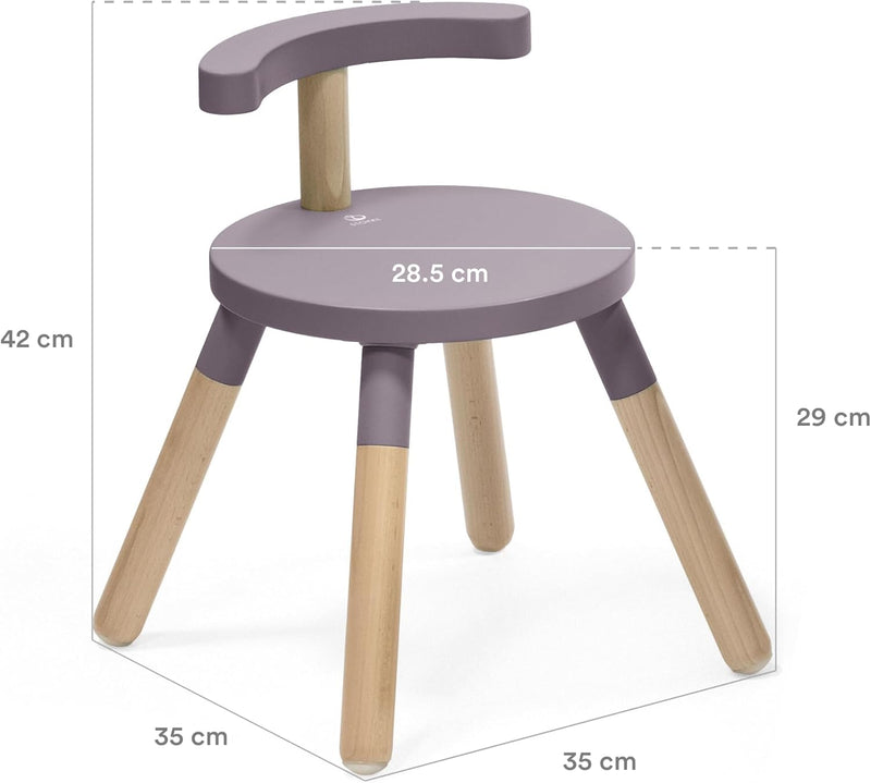 Stokke MuTable Stuhl, Lilac - 2023 Neugestaltung - Anpassbare Sitzhöhe & entfernbare Rückenlehne - H