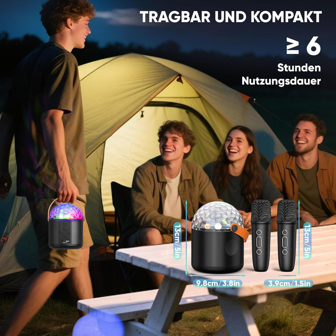 Dislocati Karaoke Maschine mit 2 Karaoke Mikrofon für Kinder und Erwachsene, Oster Geschenk Spielzeu