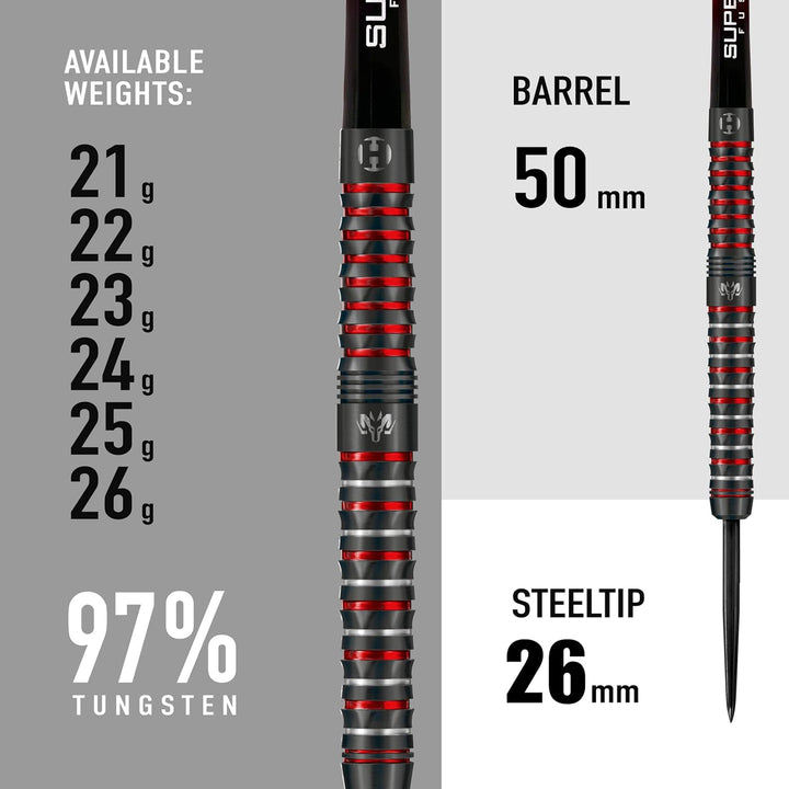 Harrows Wolfram Infinity 97% Tungsten Steel Tip Darts 22.0 Gramm, 22.0 Gramm
