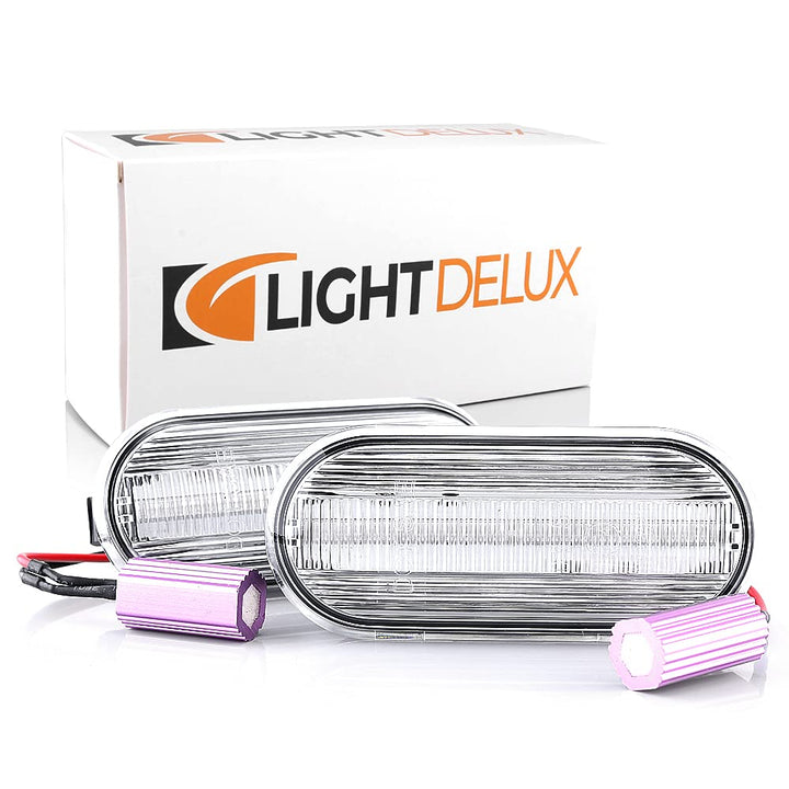 LIGHTDELUX Ersatz für 2 x LED Blinkleuchte Blinker Seitenblinker ohne Fehlermeldung mit Zulassung V-