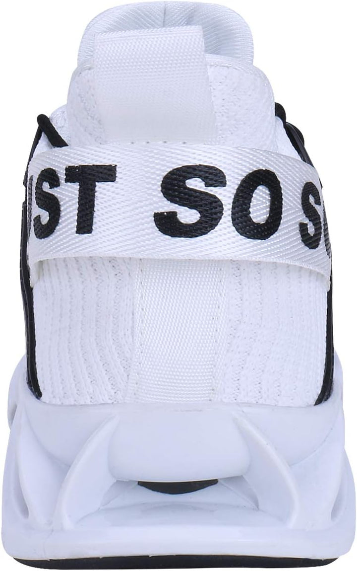 Wonesion Herren Fitness Laufschuhe Atmungsaktiv rutschfeste Mode Sneaker Sportschuhe 40 EU 2 Weiss,