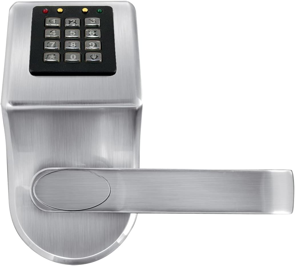 EURA ELH-70B9 Smartes Türschloss mit Griff, Codeschloss, RFID-Näherungsleser, universeller Riegelabs