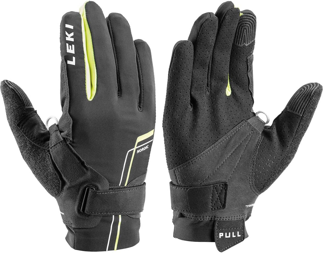 LEKI Nordic Move Shark Handschuhe 8 schwarz-gelb-weiss, 8 schwarz-gelb-weiss