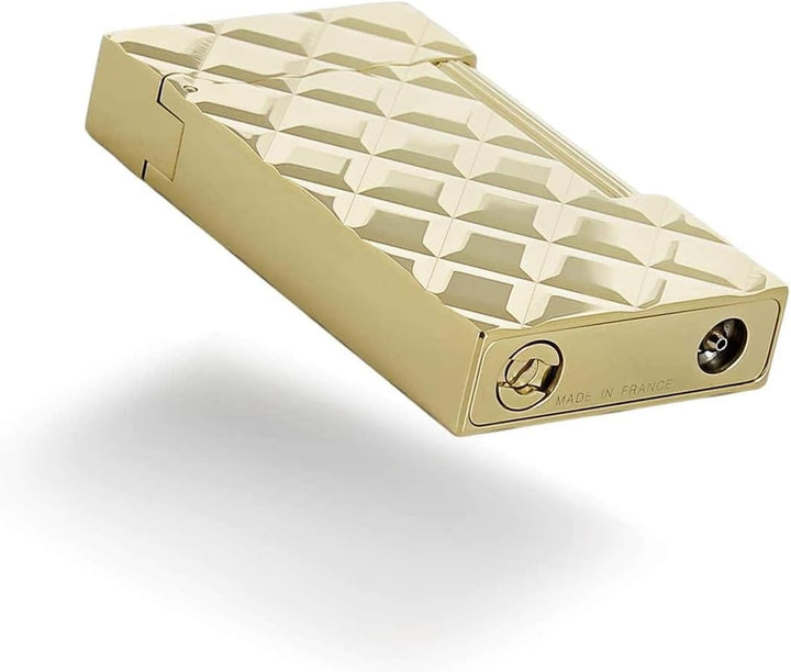 S.T. Dupont Feuerzeug Ligne 2 Slim gesteppt gelbgold