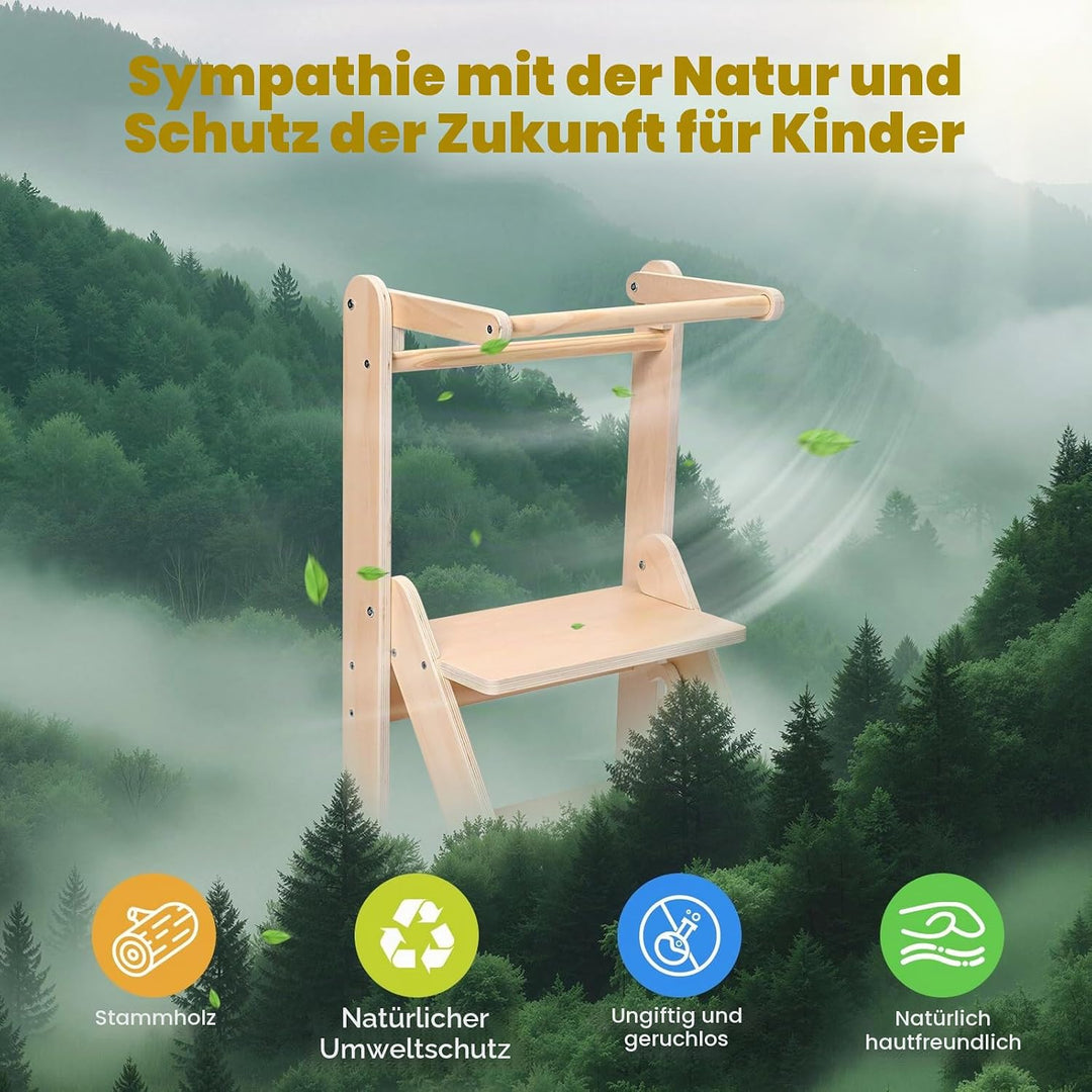Helangel Lernturm ab 1 Jahr,Lernturm klappbar Montessori Learning Tower,Lernturm Für Kinder, für Küc