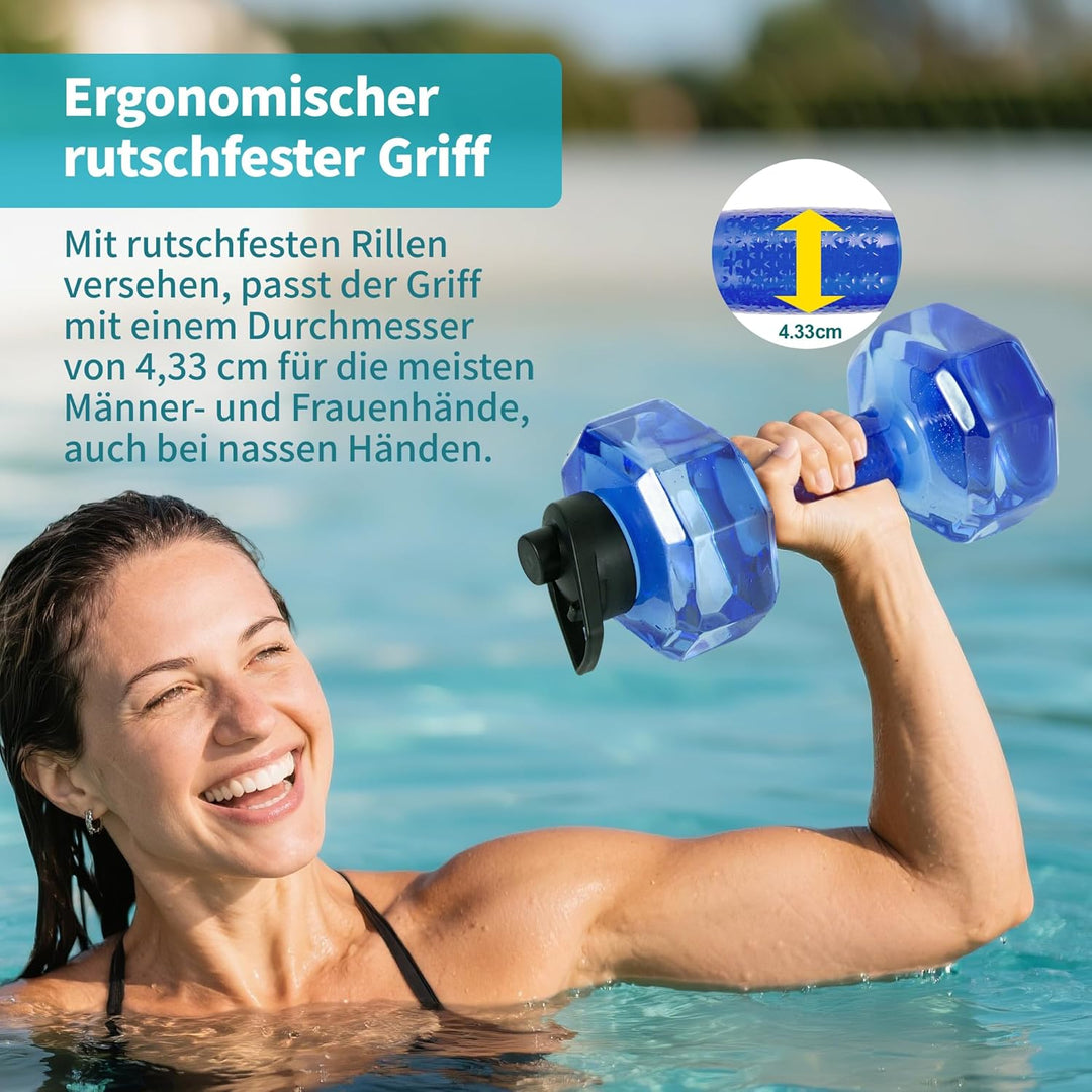 Wassergewichte für Poolübungen, verbesserte PE-Wasserhanteln, Poolwiderstand, Wasser-Aerobic-Ausrüst