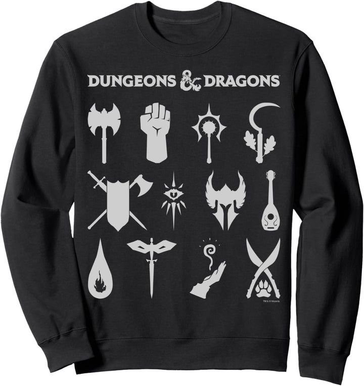 Dungeons & Dragons Classes Icons Sweatshirt