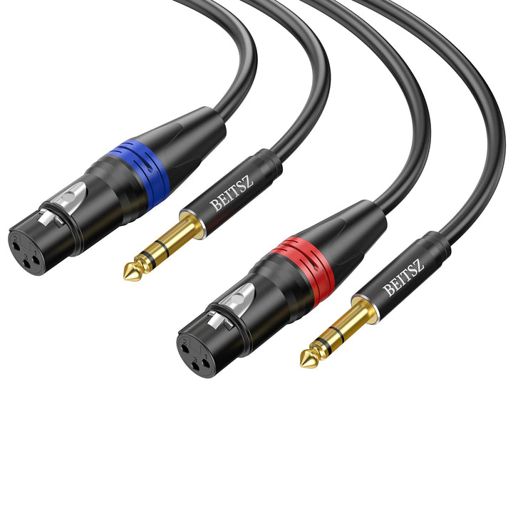 XLR Buchse auf 6,35 mm TRS Kabel,1/4 Zoll Klinke auf XLR Female Kabel für Mikrofone, Aktive Lautspre