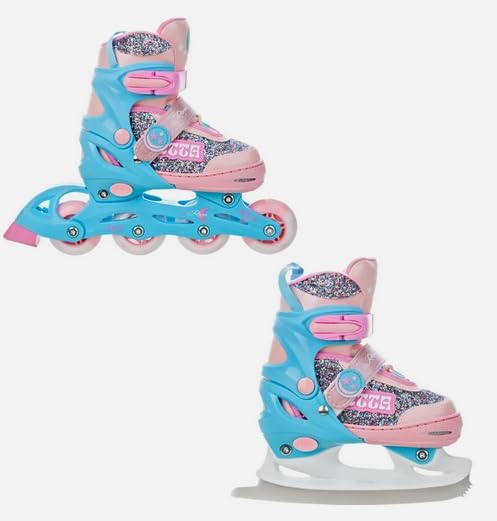 RAVEN 2in1 Schlittschuhe Inline Skates Inliner für Kinder Mädchen verstellbar