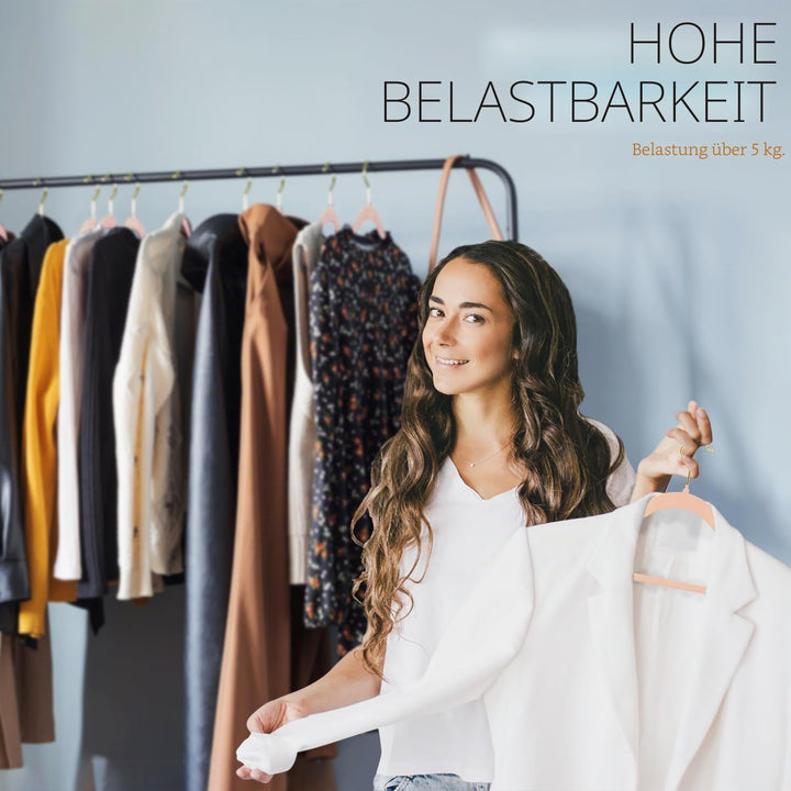 ManGotree 22 Pack Samtbügel mit 360° drehbarem Goldhaken, rutschfeste Filz-Anzugbügel, ultradünne, p