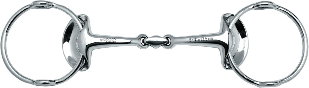 Stübben Gebiss 2466 Silver Wings Aufziehtrense 2-Fach gebrochen mit Sweet Kupfer Mundstück 14,0 cm -