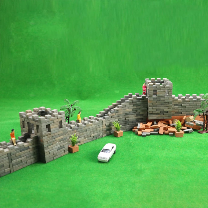 Woohome 542 Stück Mini Grau Scale Ziegel Dachbauten, Miniatur Dachziegel für DIY Puppenhaus Ziegel D