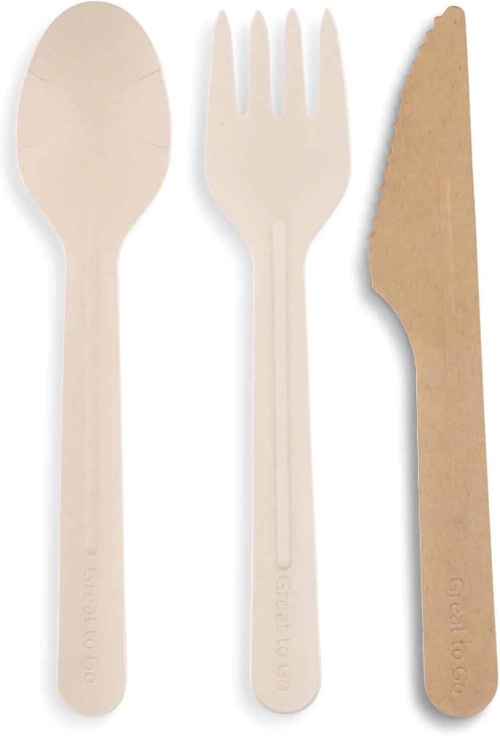 BIOZOYG Papiermesser 16,5 cm braun I Catering Zubehör Partymesser aus Papier formstabil umweltfreund