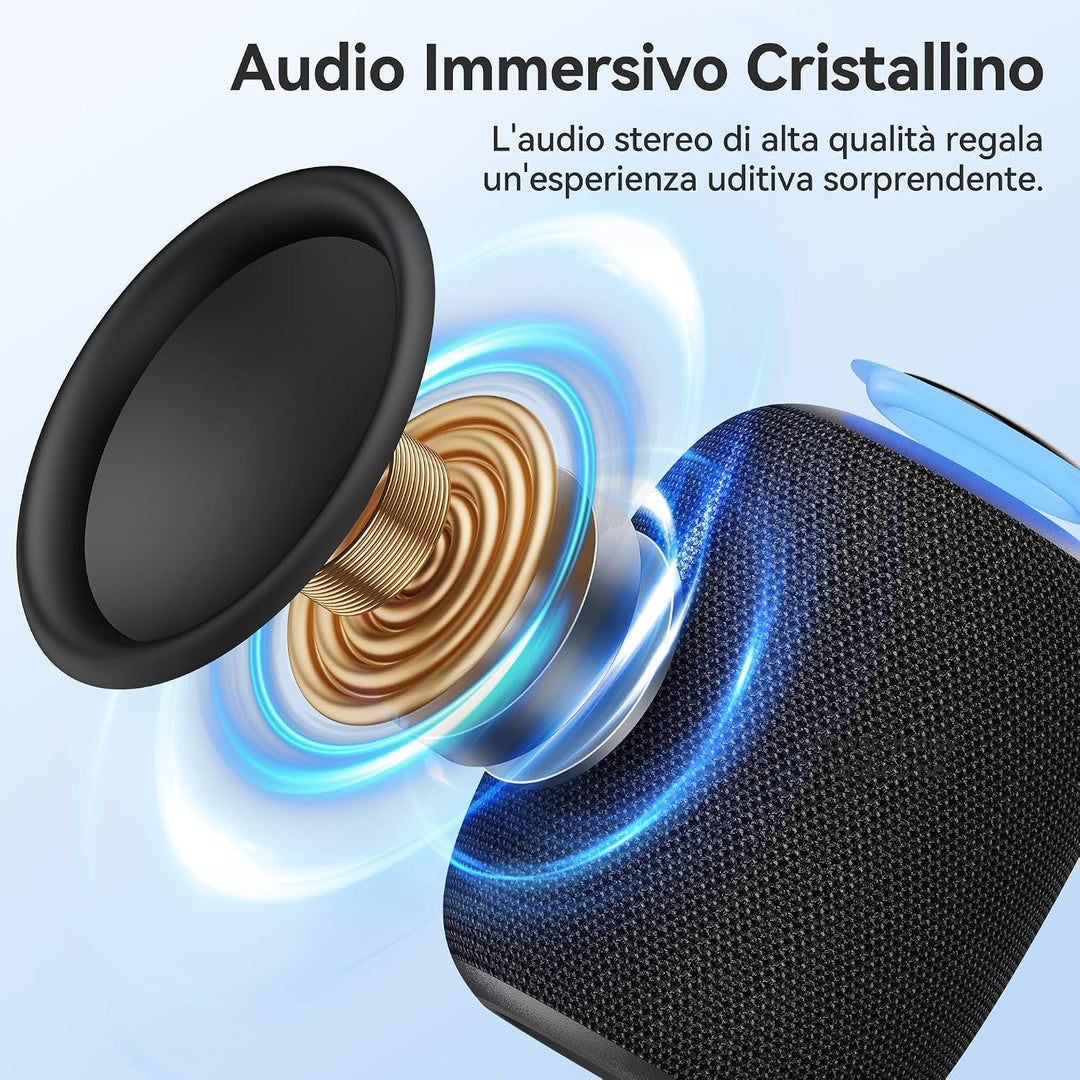 oraolo Bluetooth Lautsprecher, IPX7 Wasserdicht Musikbox Bluetooth, 30 Stunden Abspielzeit, LED Bele