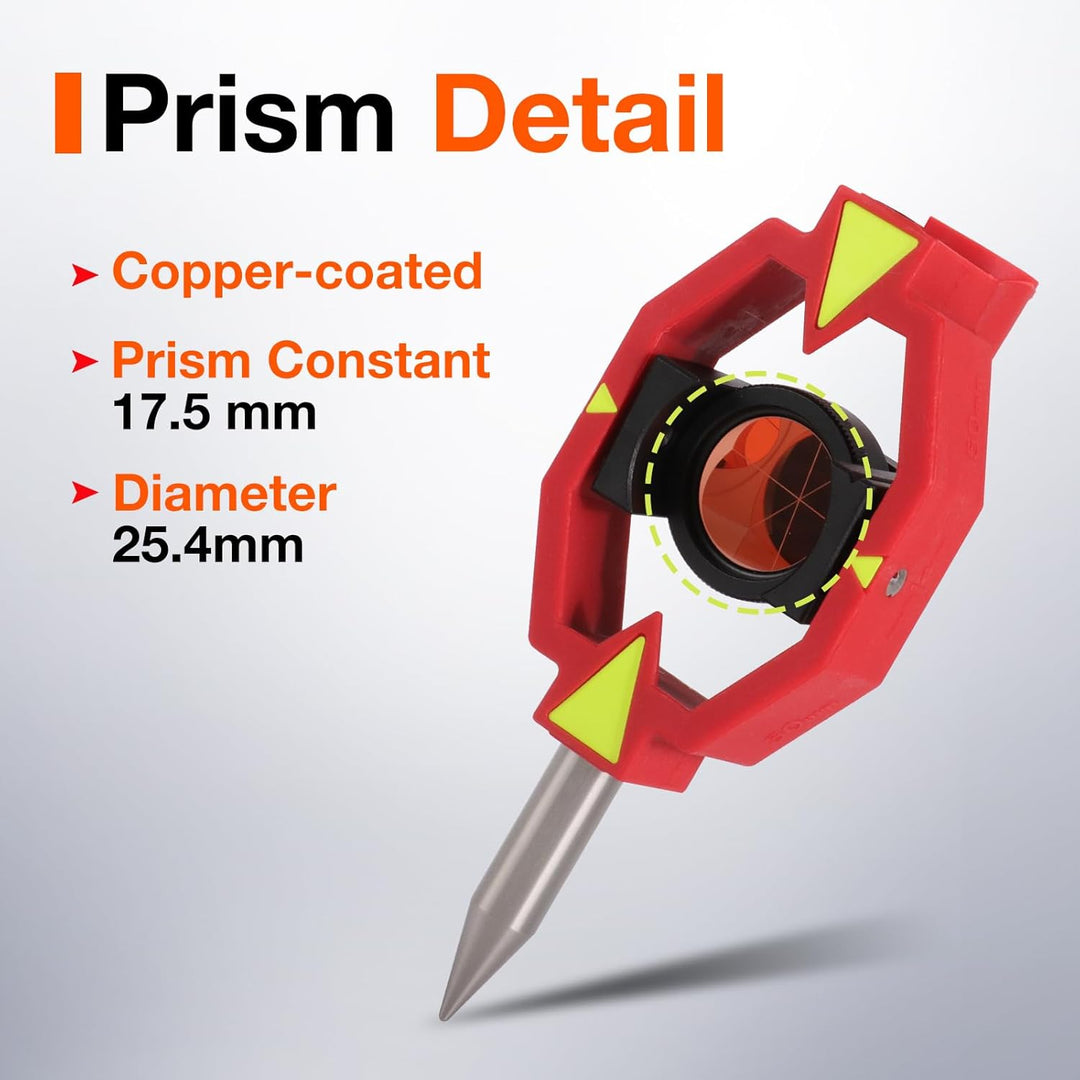Mini-Prisma mit 4 Polen, Vermessungs-Mini-Prisma für Totalstationen-Vermessung Prisma konstant 17,5