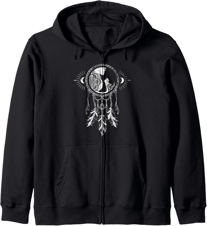 Mandala Cats, Traumfänger Kapuzenjacke
