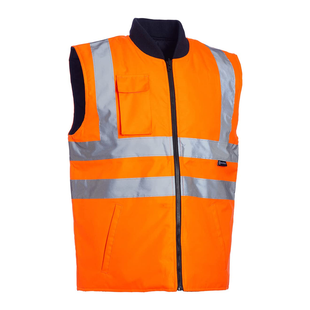 Blackrock Wende-Bodywarmer, für Herren und Damen, gesteppt, mit warmem Reissverschluss, hohe Sichtba