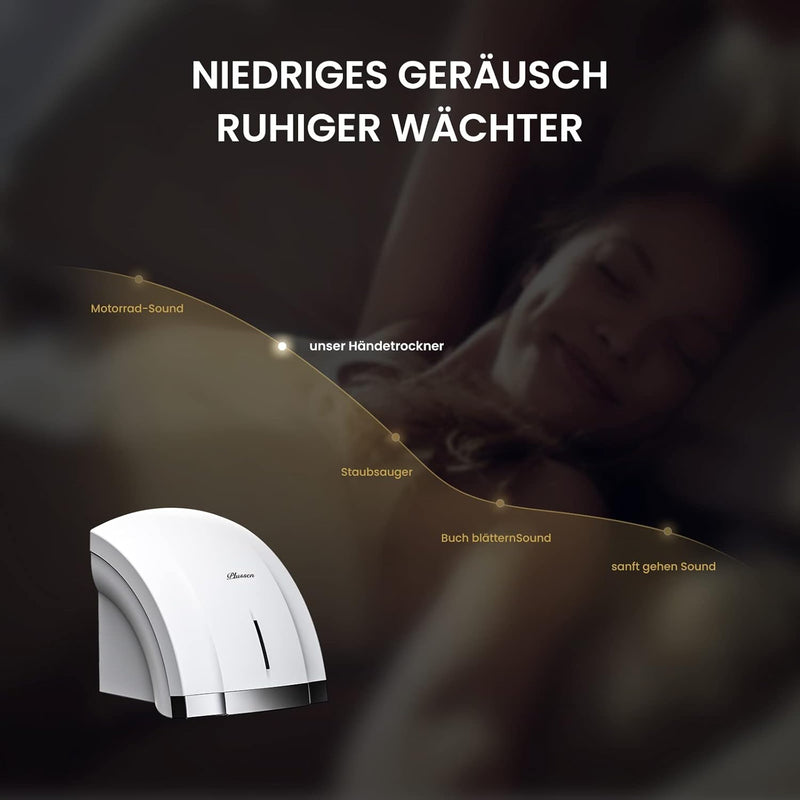 PLUSSEN Händetrockner 10 Sekunden Trocknen Energiesparend Kommerziell Elektrischer Händetrockner Aut