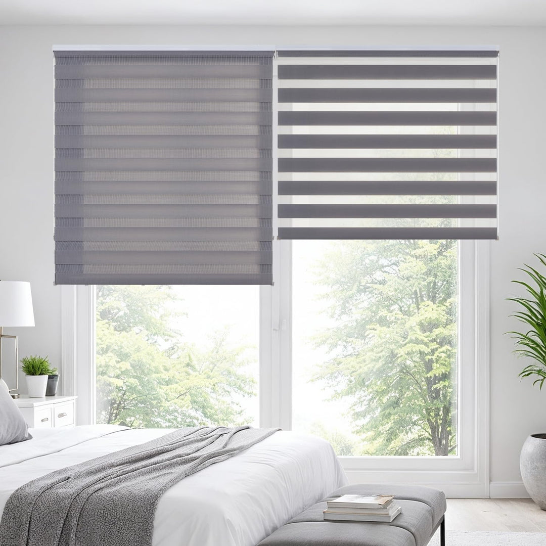 STORESDECO Doppelrollo, Duo Rollo für Fenster und Türen, Zebra Rollo Lichtdurchlässig und verdunkeln