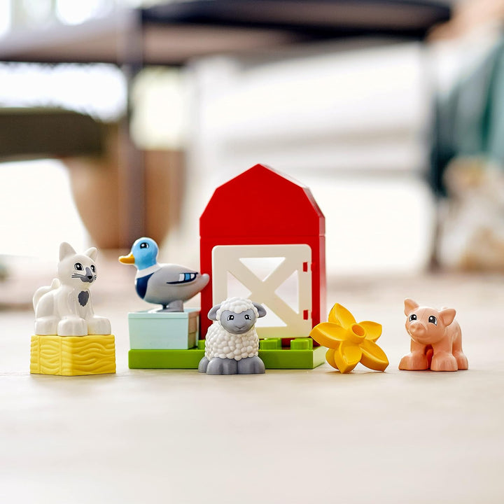 LEGO 10949 DUPLO Tierpflege auf dem Bauernhof Spielzeug für Kleinkinder ab 2 Jahren mit Figuren: Ent