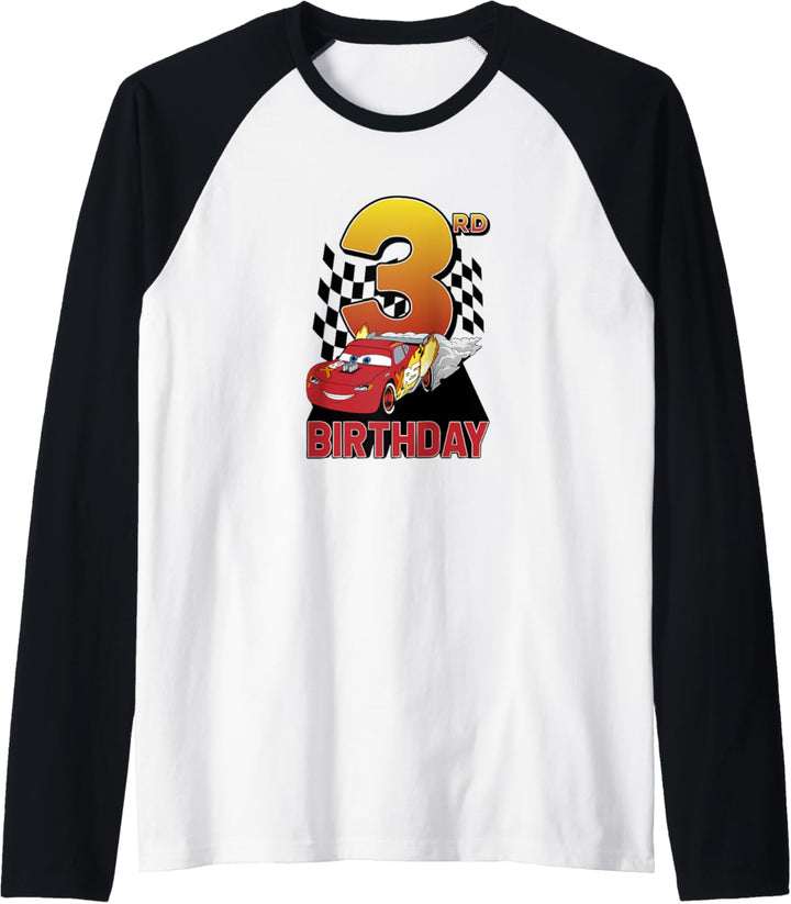Disney Pixar Cars Lightning McQueen 3rd Birthday Peel Out Raglan