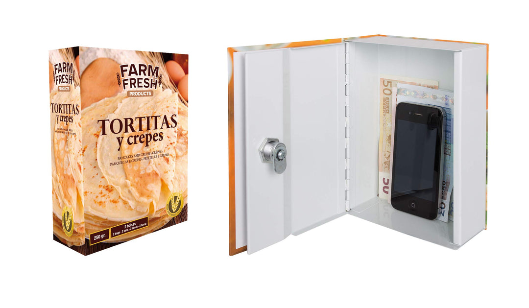 Arregui Chef Verborgener Safe Geldversteck, getarnt als Saucen-Packung, Stahl, 137 x 188 x 68 mm, me