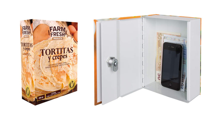 Arregui Chef Verborgener Safe Geldversteck, getarnt als Saucen-Packung, Stahl, 137 x 188 x 68 mm, me